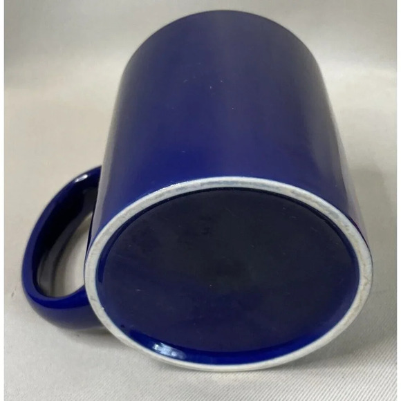 Cook Airtomic Coffee Tea Blue Mug Advertisement Wings 3 Circles 3.5 Inch - Picture 6 of 7